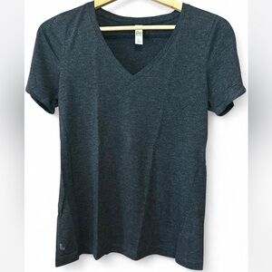 Lole Charcoal V-Neck Short Sleeve Tee